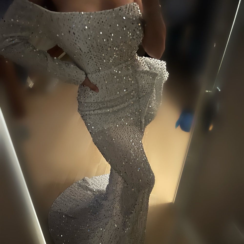 White sequin gown/dress